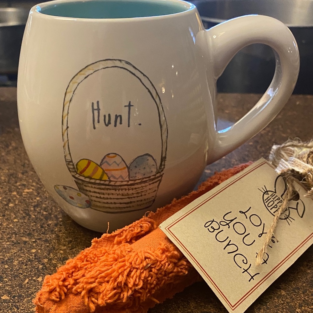 Rae Dunn Hunt White and Blue Mug Large